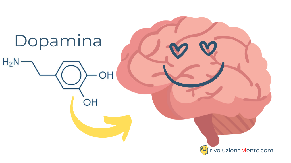 cervello felice dopo la scarica di dopamina